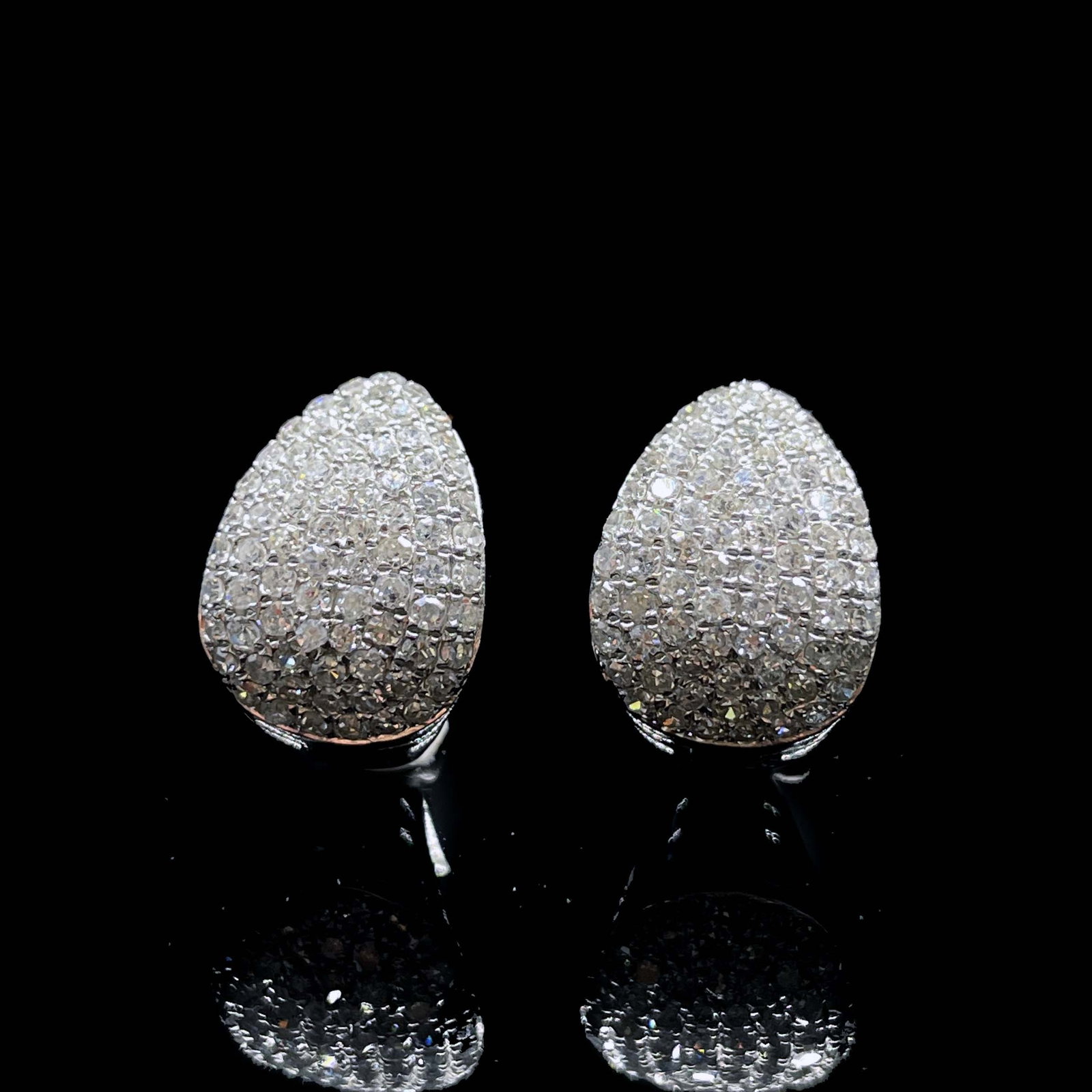 14k Gold 1.04 Ct Natural H Diamond Earrings - 3