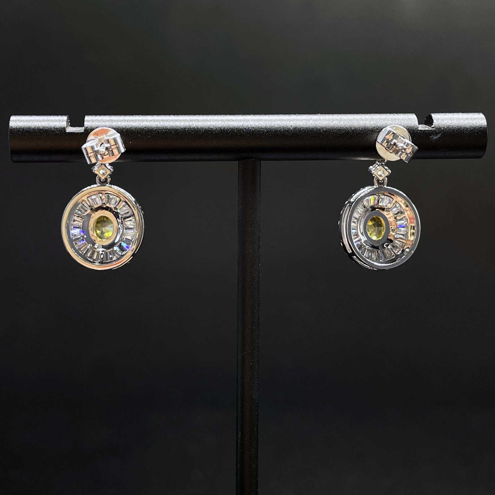14k Gold 1.32 Ct Natural Color Diamond Earrings - 5