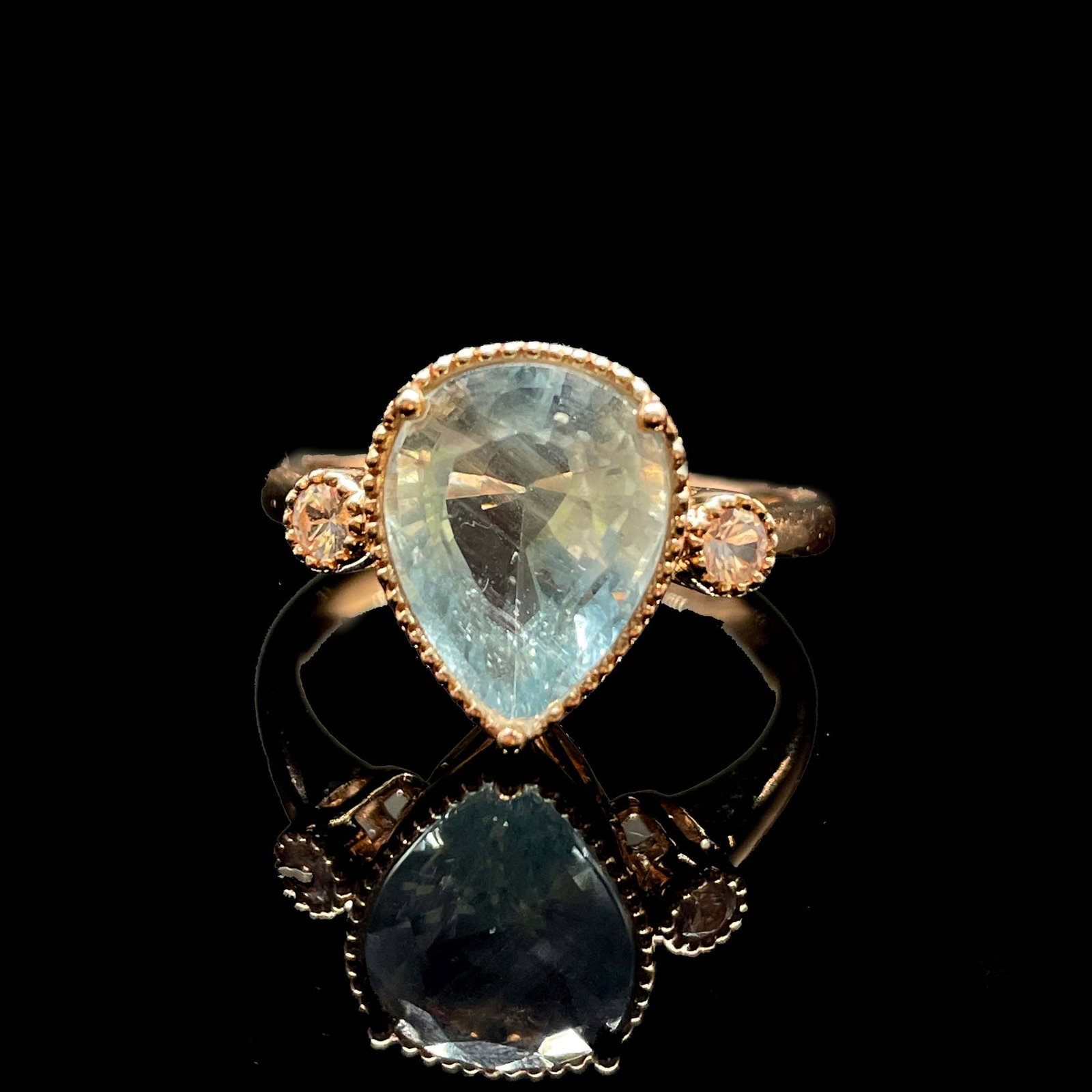 14k Gold 3.0 Ctw Natural Blue Diamond Ring - 3