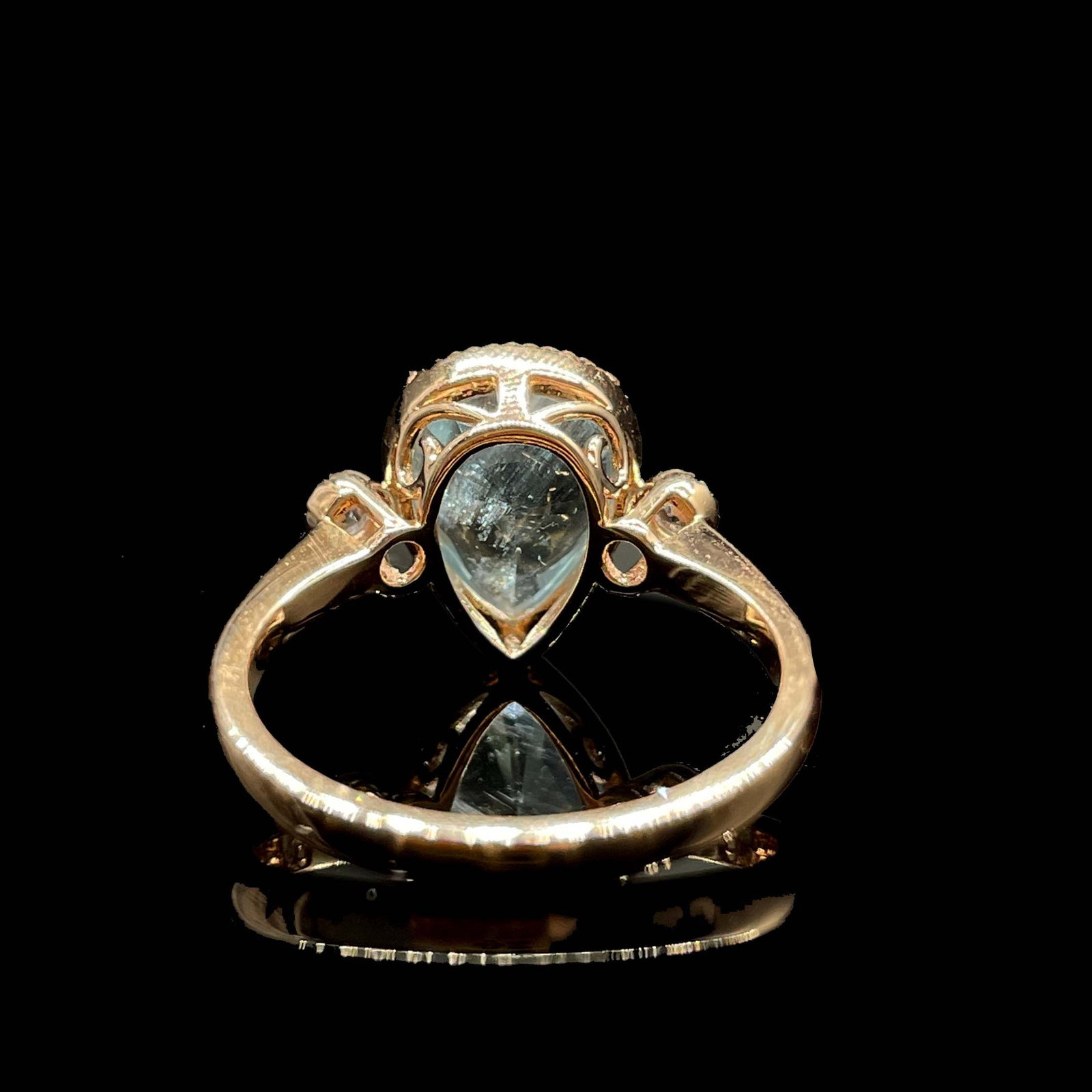 14k Gold 3.0 Ctw Natural Blue Diamond Ring - 4