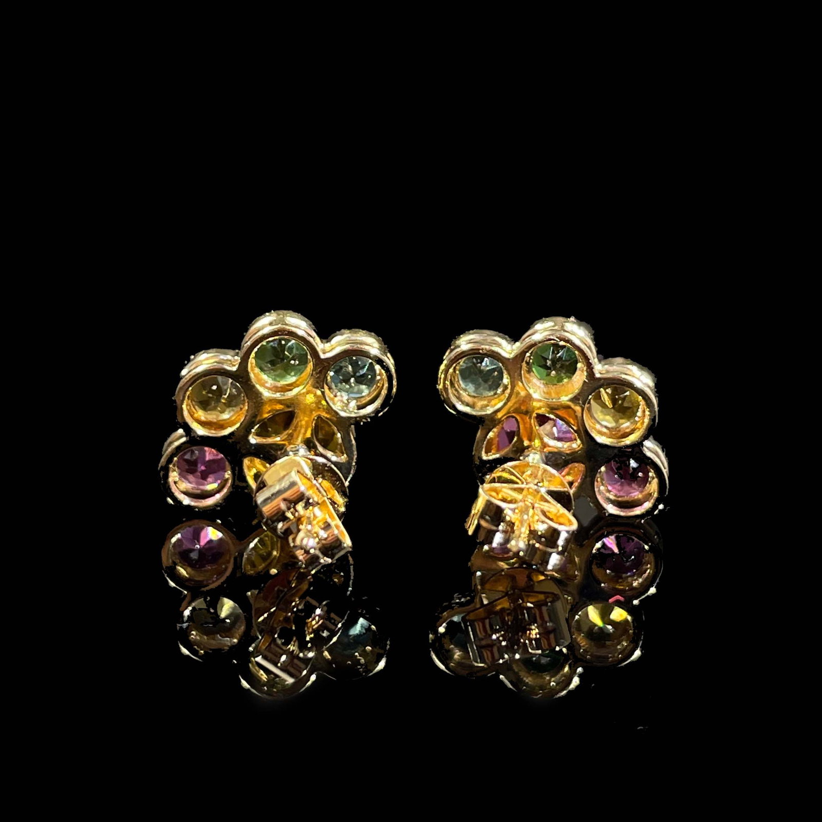 14k Gold 2.6 Ct Natural Tourmaline Earrings - 5