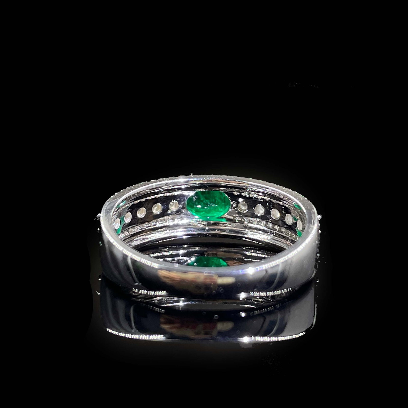 14k Gold 1.18 Ctw Vivid Green Natural Emerald & Diamond Ring - 4