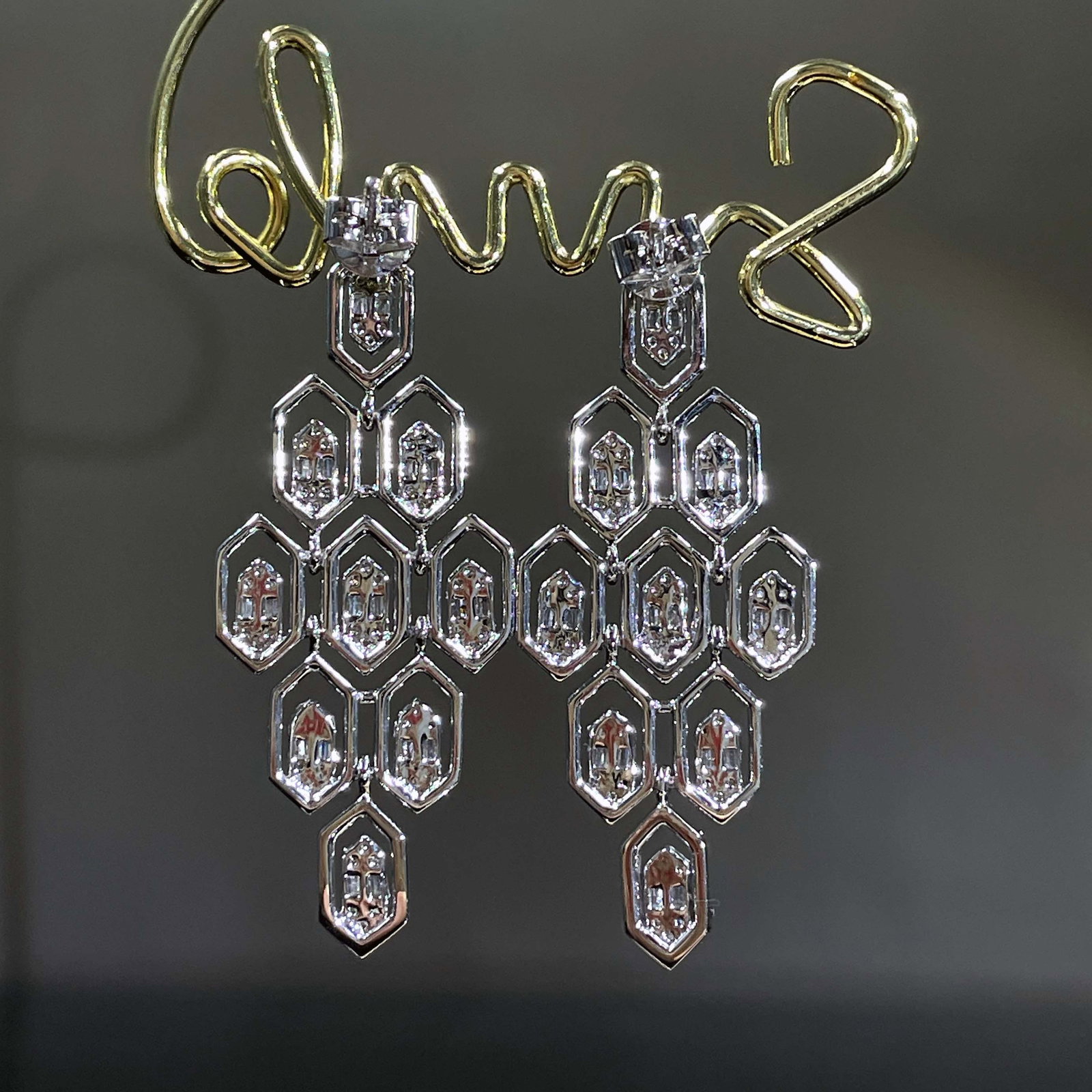 14k Gold 0.78 Ct Natural H Diamond Earrings - 2
