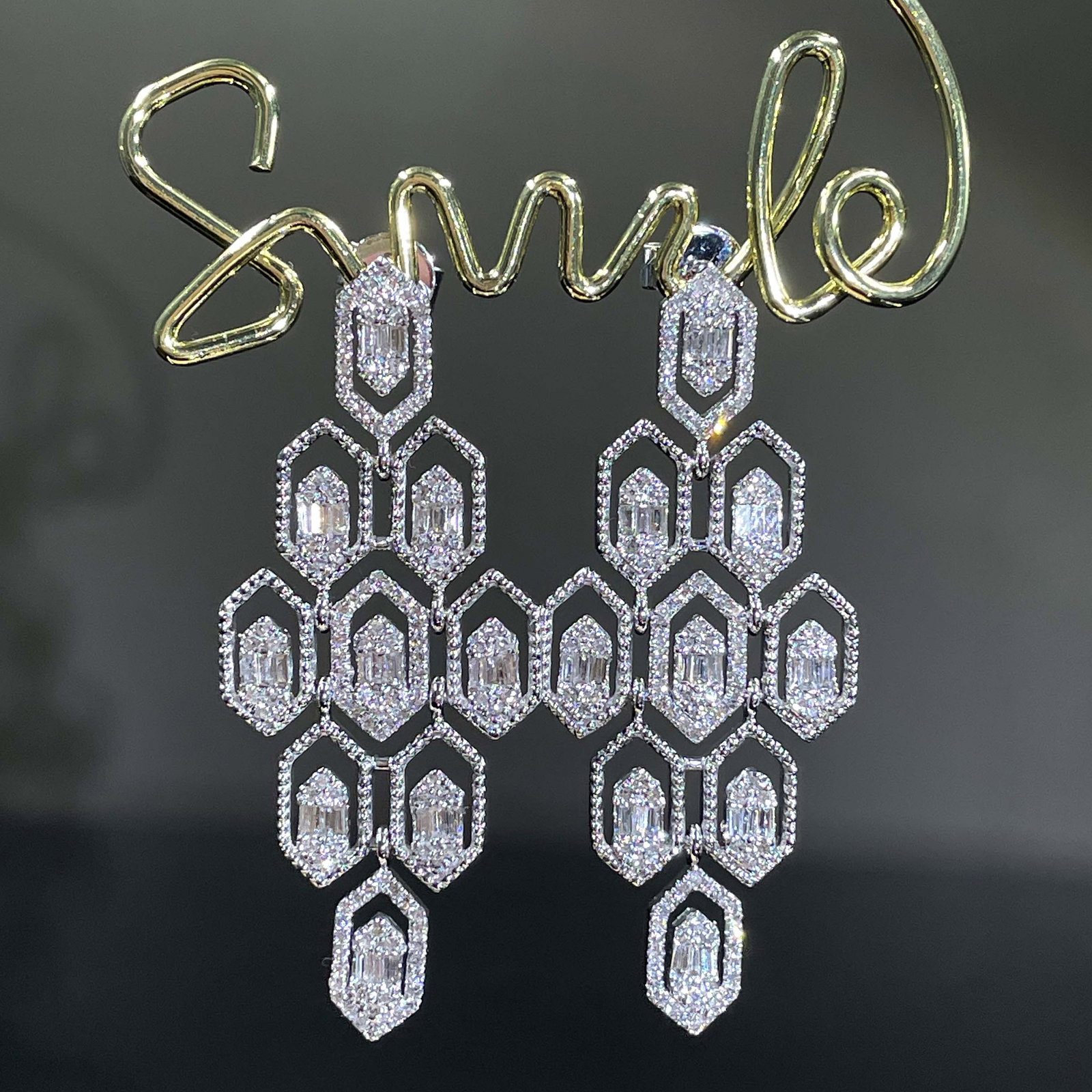14k Gold 0.78 Ct Natural H Diamond Earrings - 3