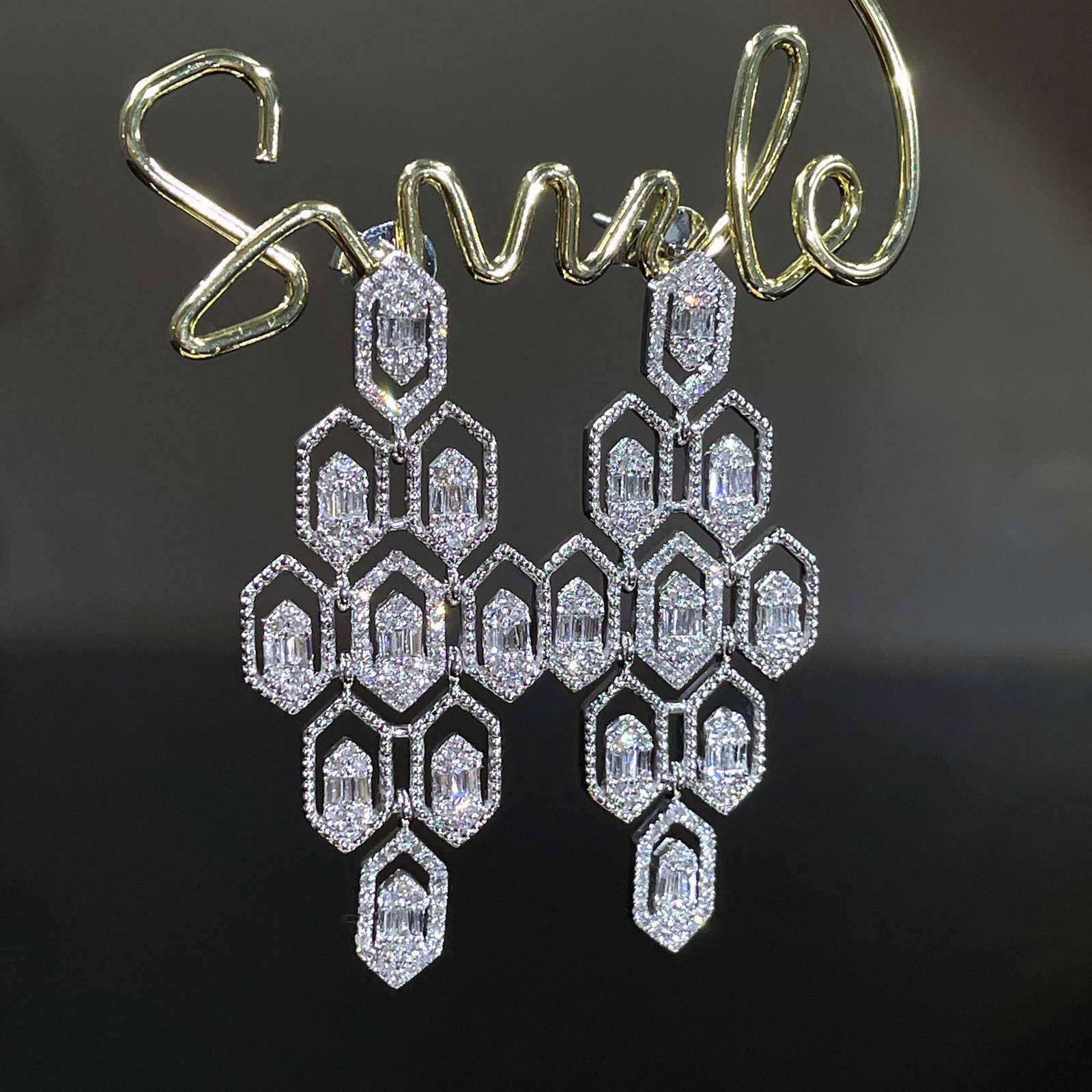 14k Gold 0.78 Ct Natural H Diamond Earrings - 4