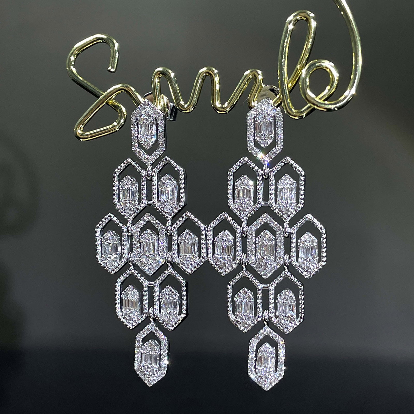 14k Gold 0.78 Ct Natural H Diamond Earrings - 5