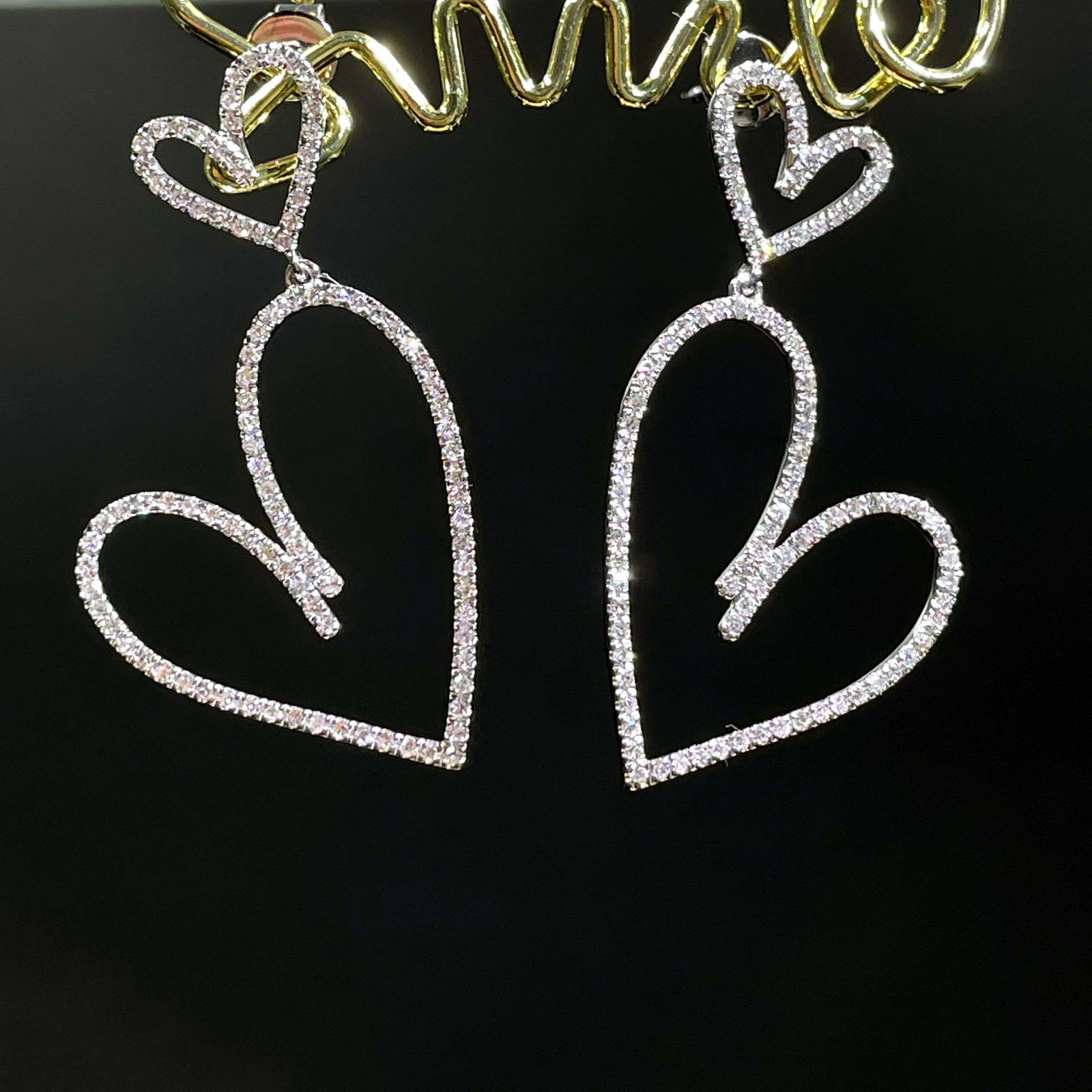 14k Gold 0.78 Ct Natural H Diamond Earrings - 2