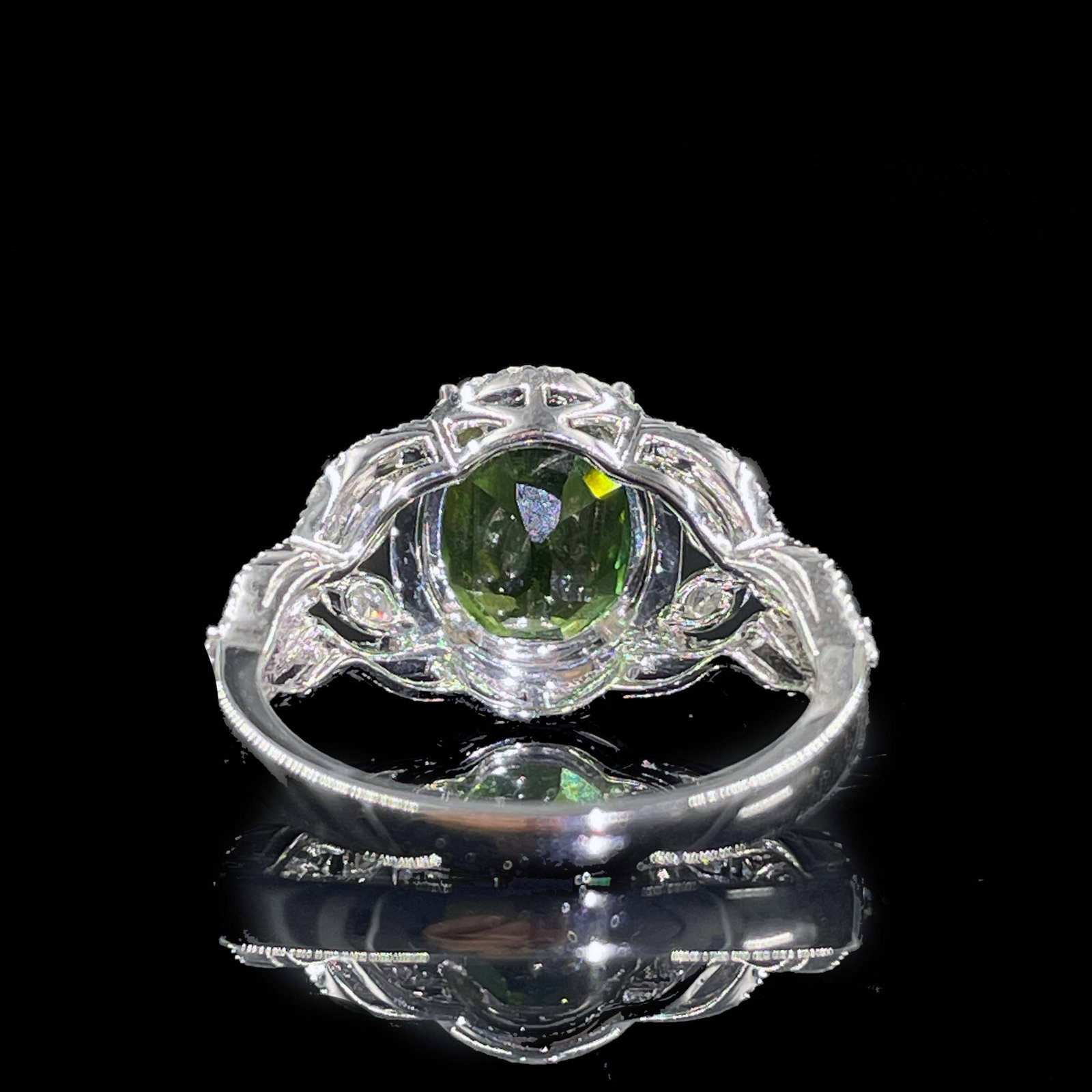 14k Gold 4.58 Ctw Natural Tourmaline & Diamond Ring - 4