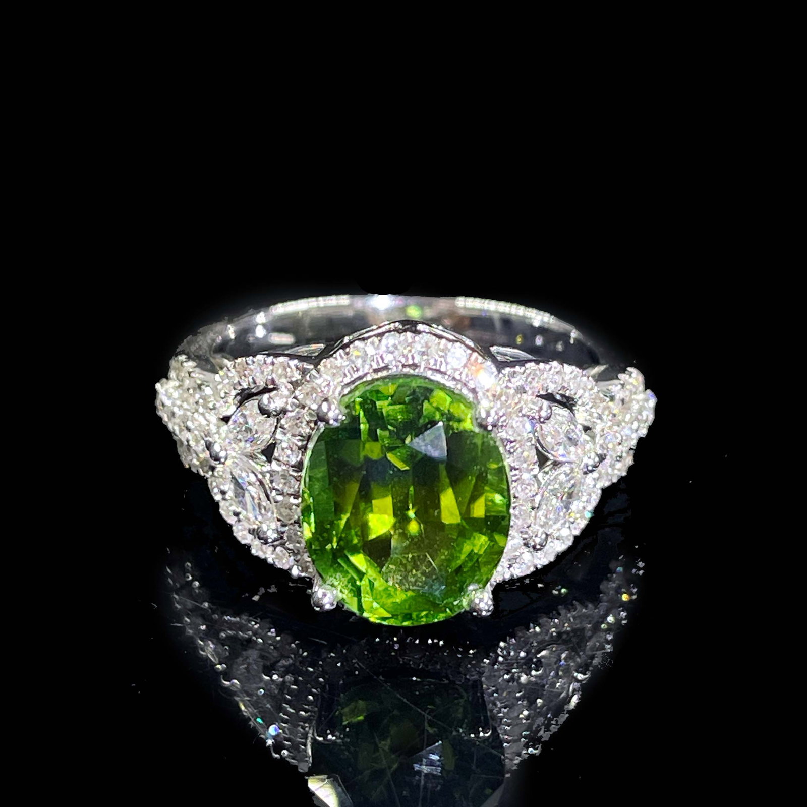 14k Gold 4.58 Ctw Natural Tourmaline & Diamond Ring - 6