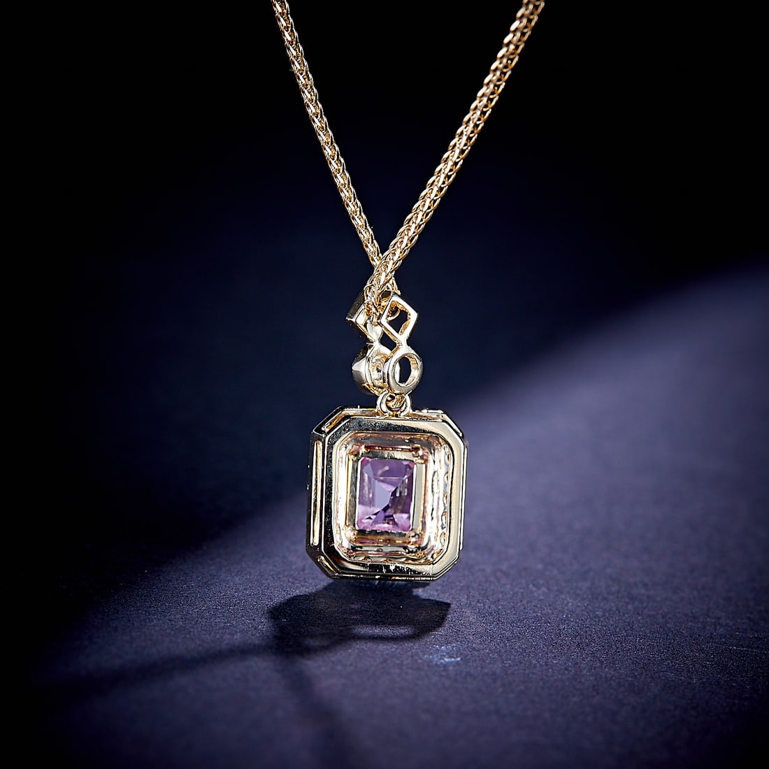 14k Gold 0.95 Ctw Natural Sapphire & Diamond Necklace - 3