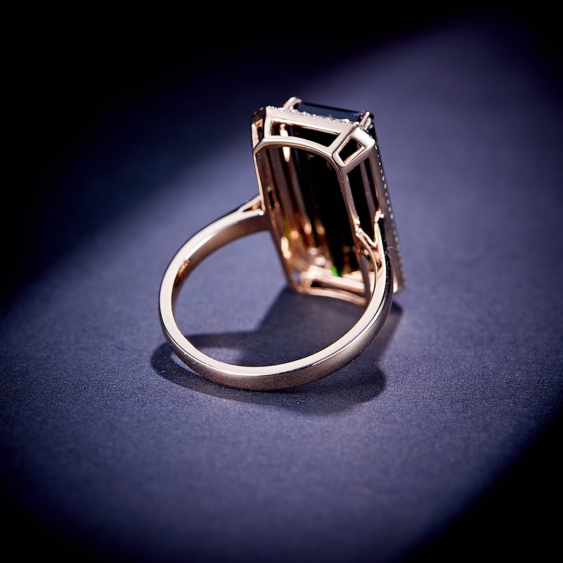 14k Gold 6.41 Ctw Natural Tourmaline & Diamond Ring - 4