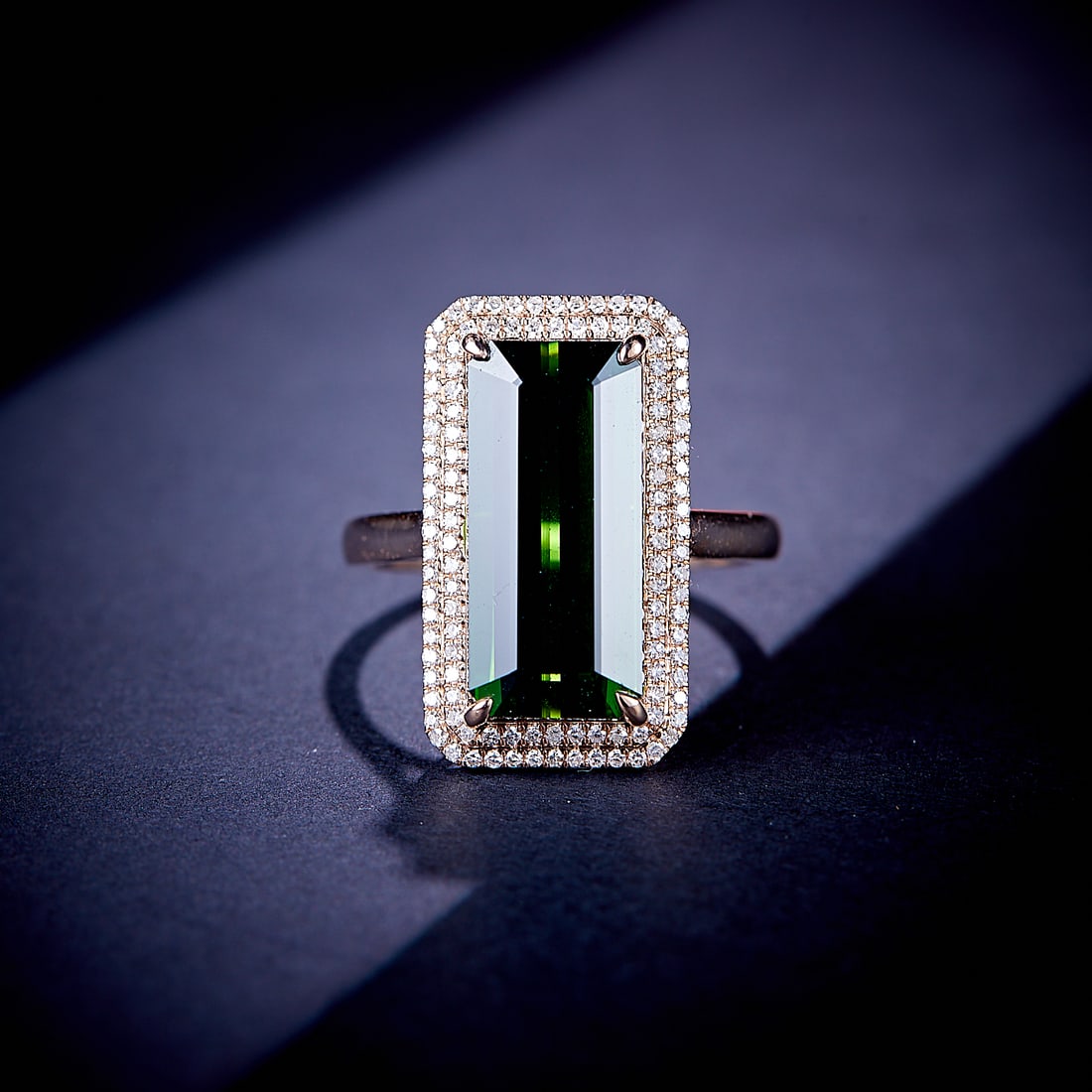 14k Gold 6.41 Ctw Natural Tourmaline & Diamond Ring - 5