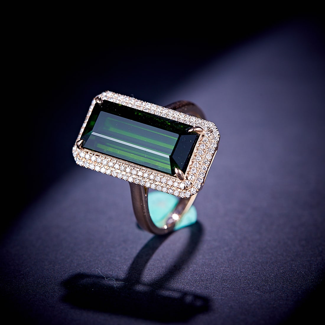 14k Gold 6.41 Ctw Natural Tourmaline & Diamond Ring - 6