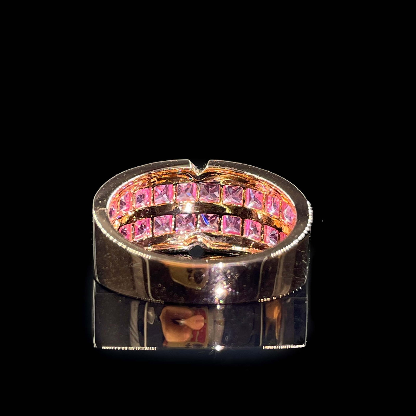 14k Gold 2.33 Ctw Natural Padparadscha Sapphire & Diamond Ring - 4