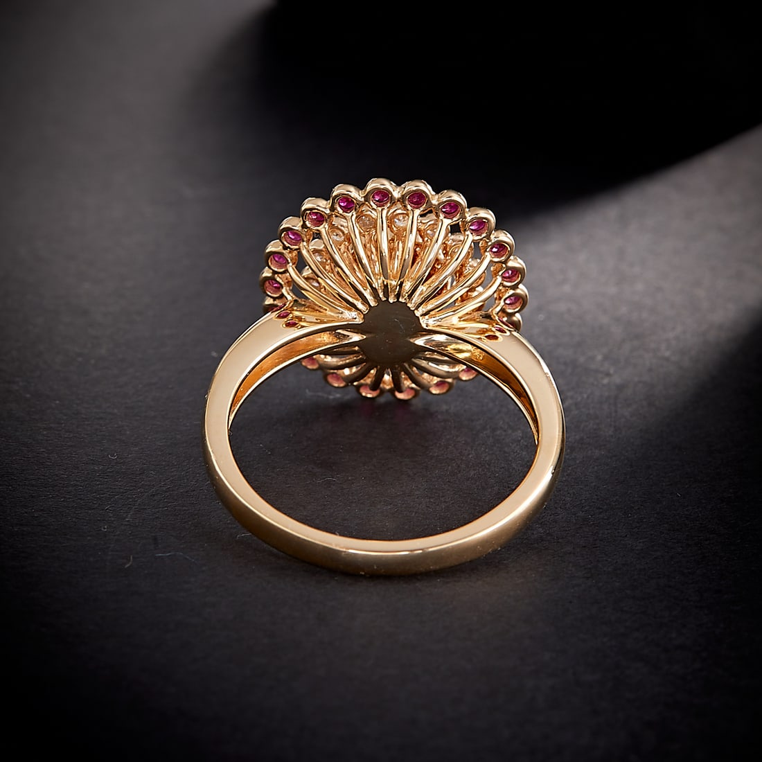 14k Gold 0.70 Ctw Natural Ruby & Diamond Ring - 4