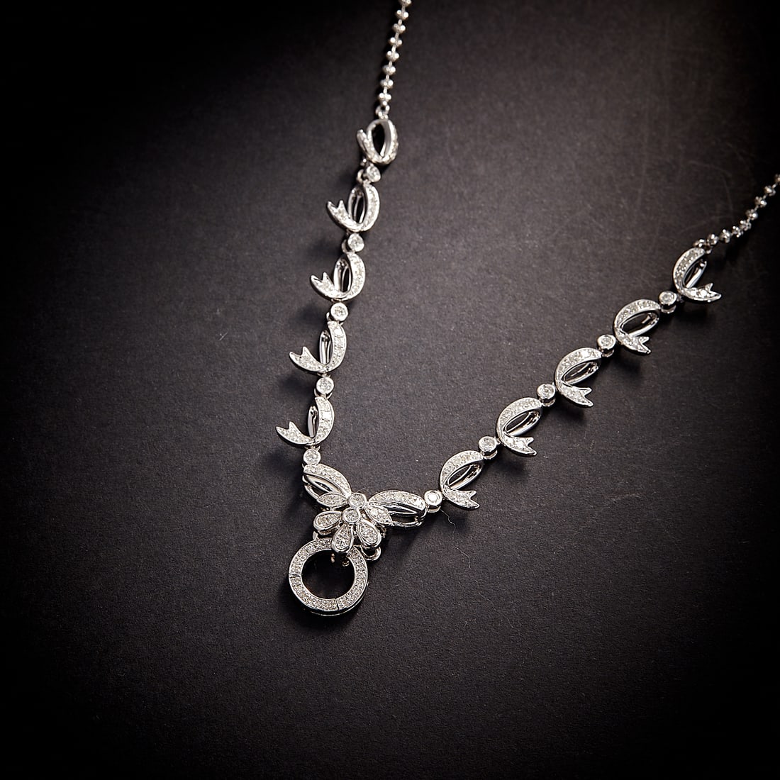 14k Gold 0.65 Ct Natural H Diamond Necklace - 4