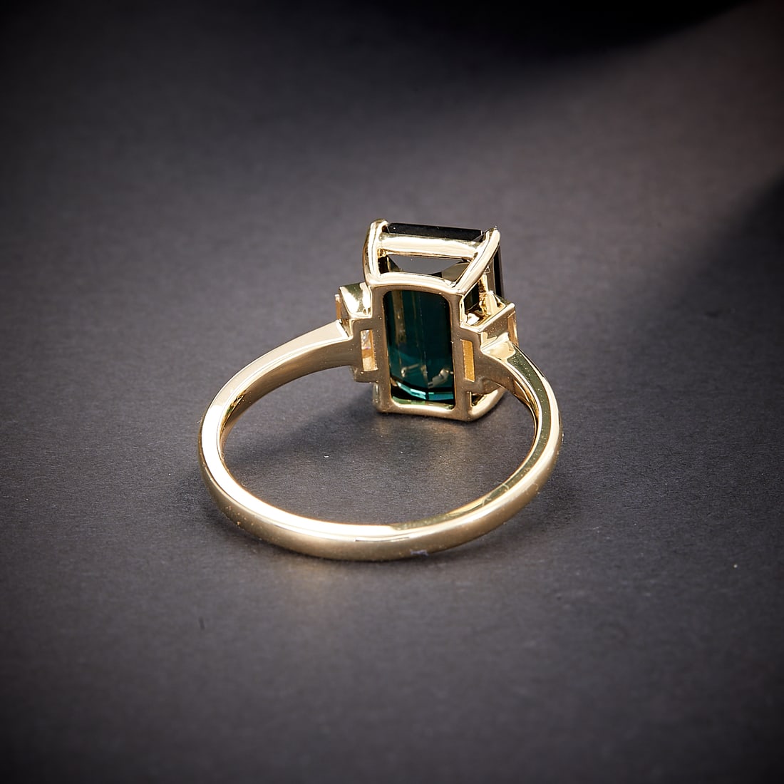 14k Gold 3.35 Ct Natural Tourmaline & Diamond Ring - 4