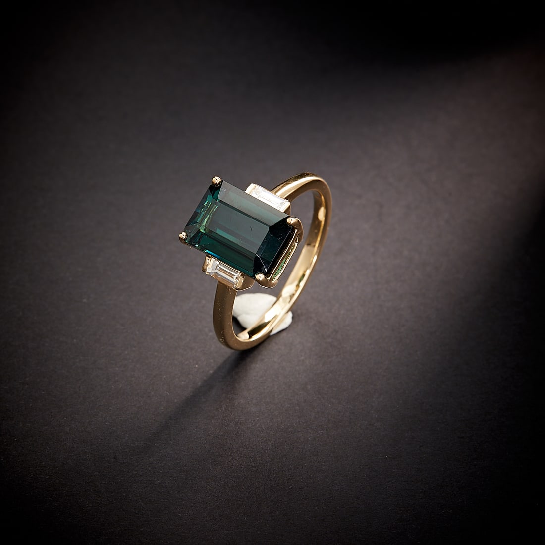 14k Gold 3.35 Ct Natural Tourmaline & Diamond Ring - 5