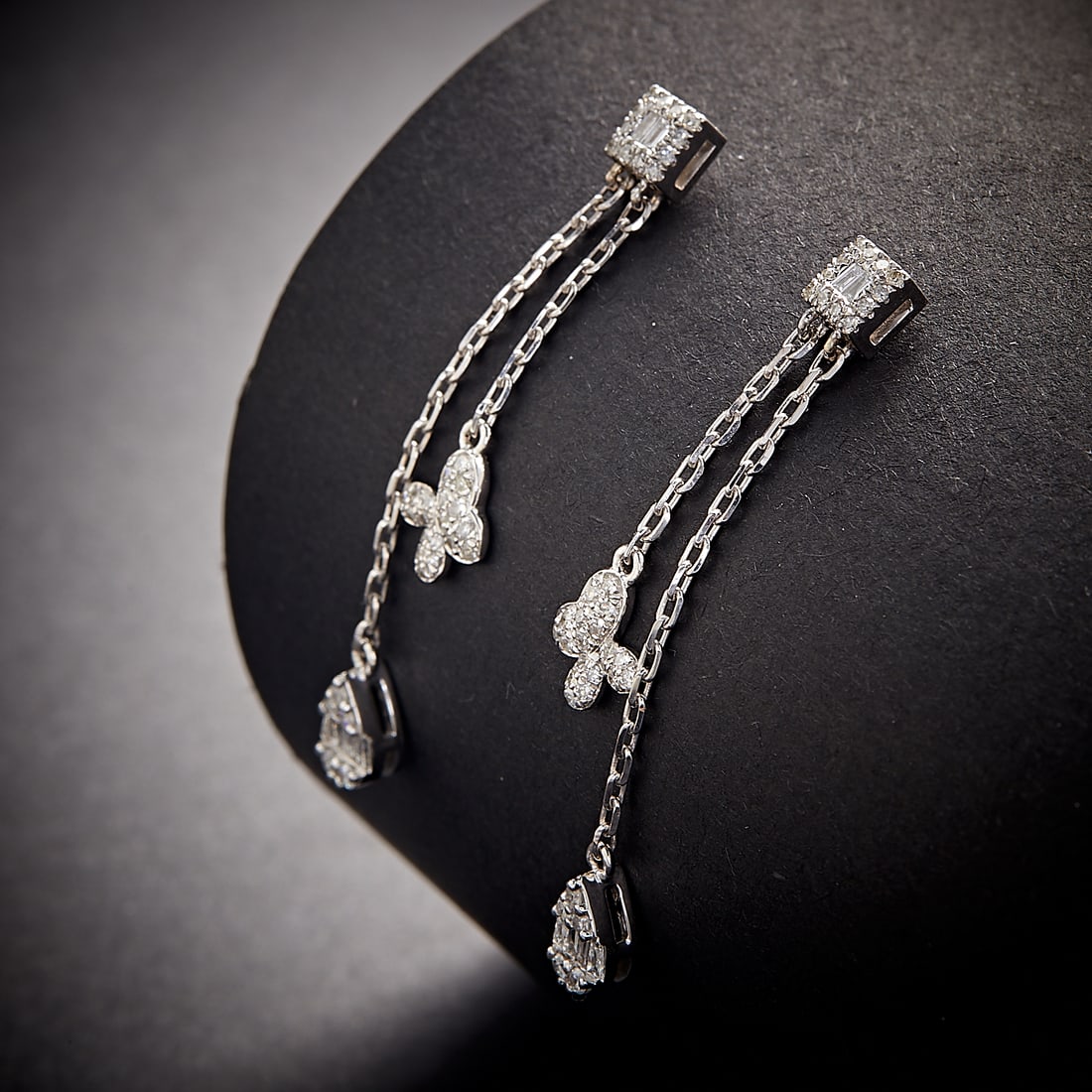 14k Gold 0.36 Ct Natural H Diamond Earrings - 2