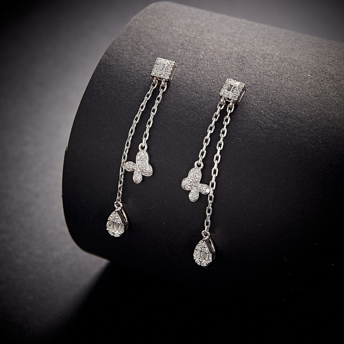 14k Gold 0.36 Ct Natural H Diamond Earrings - 5