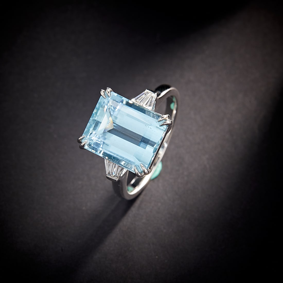14k Gold 5.36 Ctw Natural Aquamarine & Diamond Ring - 5