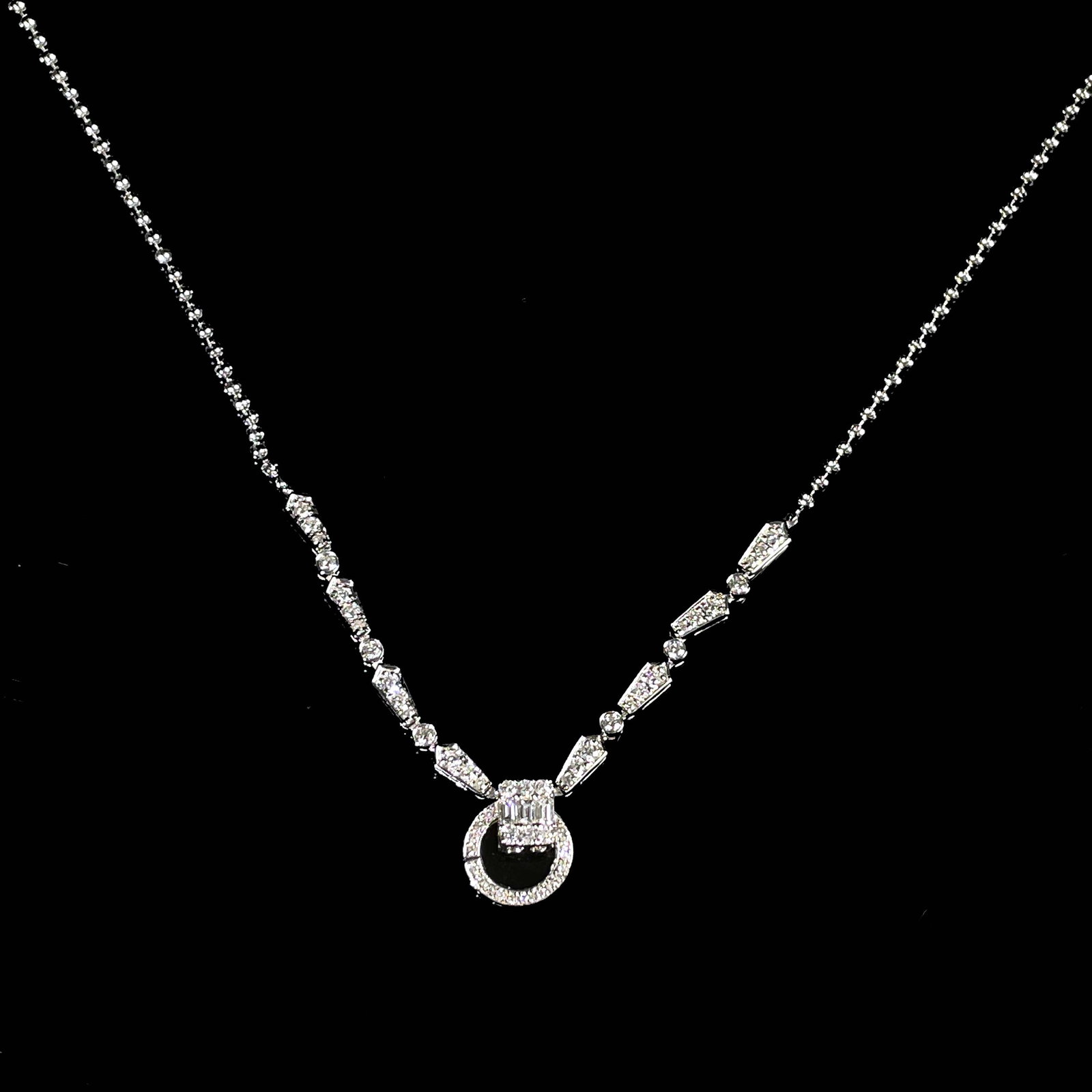 14k Gold 0.5 Ct Natural H Diamond Necklace - 2