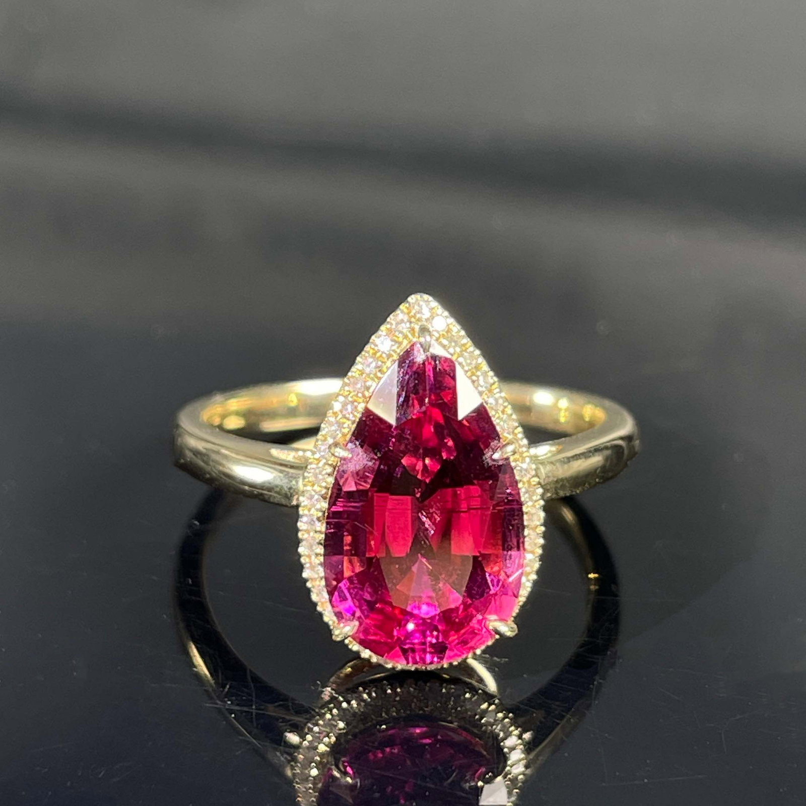 14k Gold 3.28 Ctw Natural Tourmaline & Diamond Ring - 3
