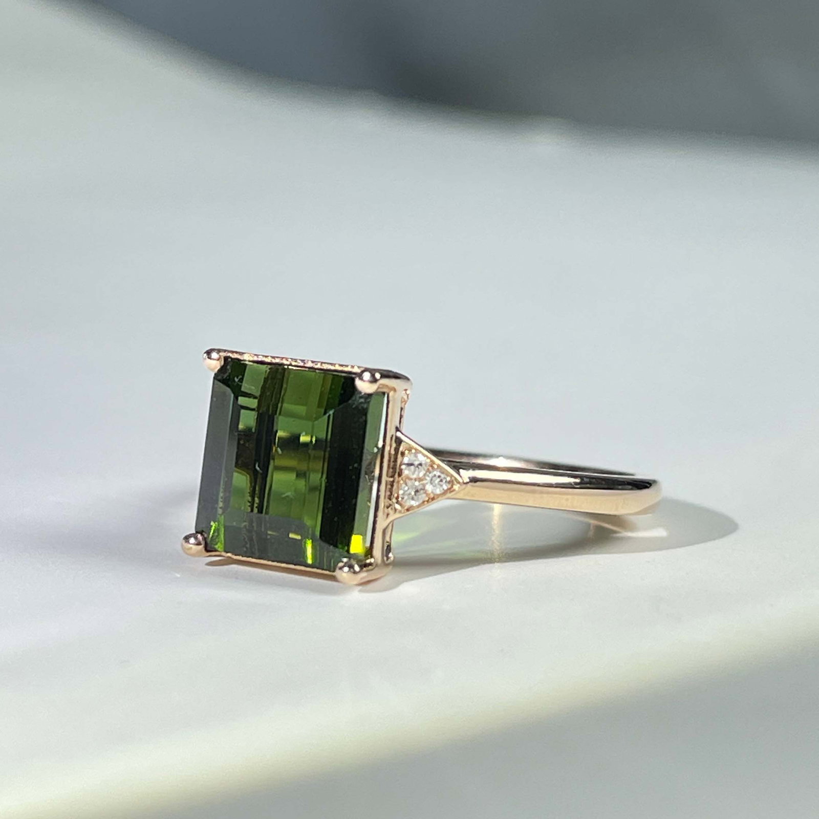 14k Gold 3.03 Ctw Natural Tourmaline & Diamond Ring - 3