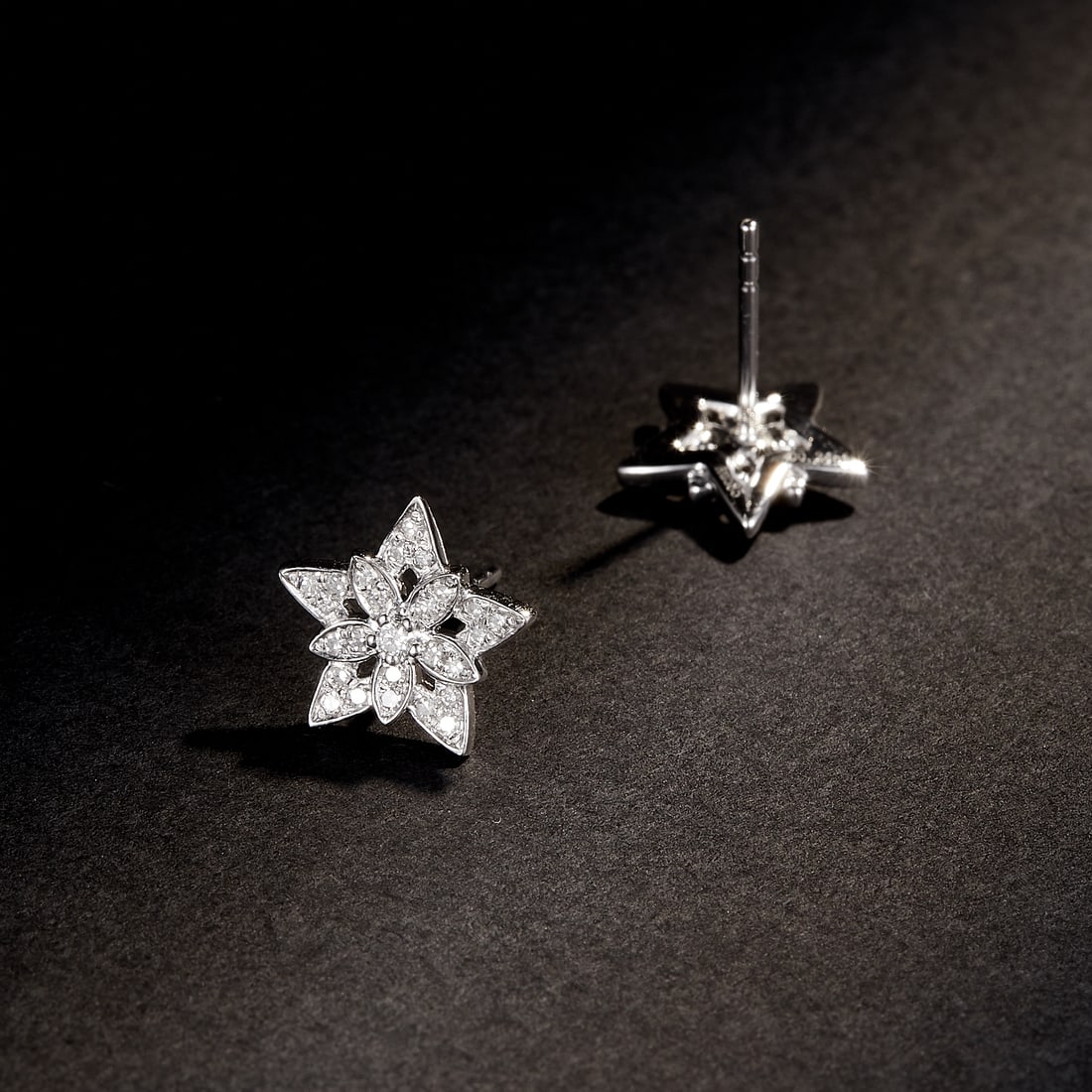 14k Gold 0.25 Ct Natural H Diamond Earrings - 5