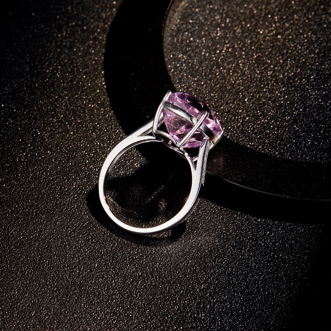 14k Gold 10.23 Ctw Natural Kunzite & Diamond Ring - 6