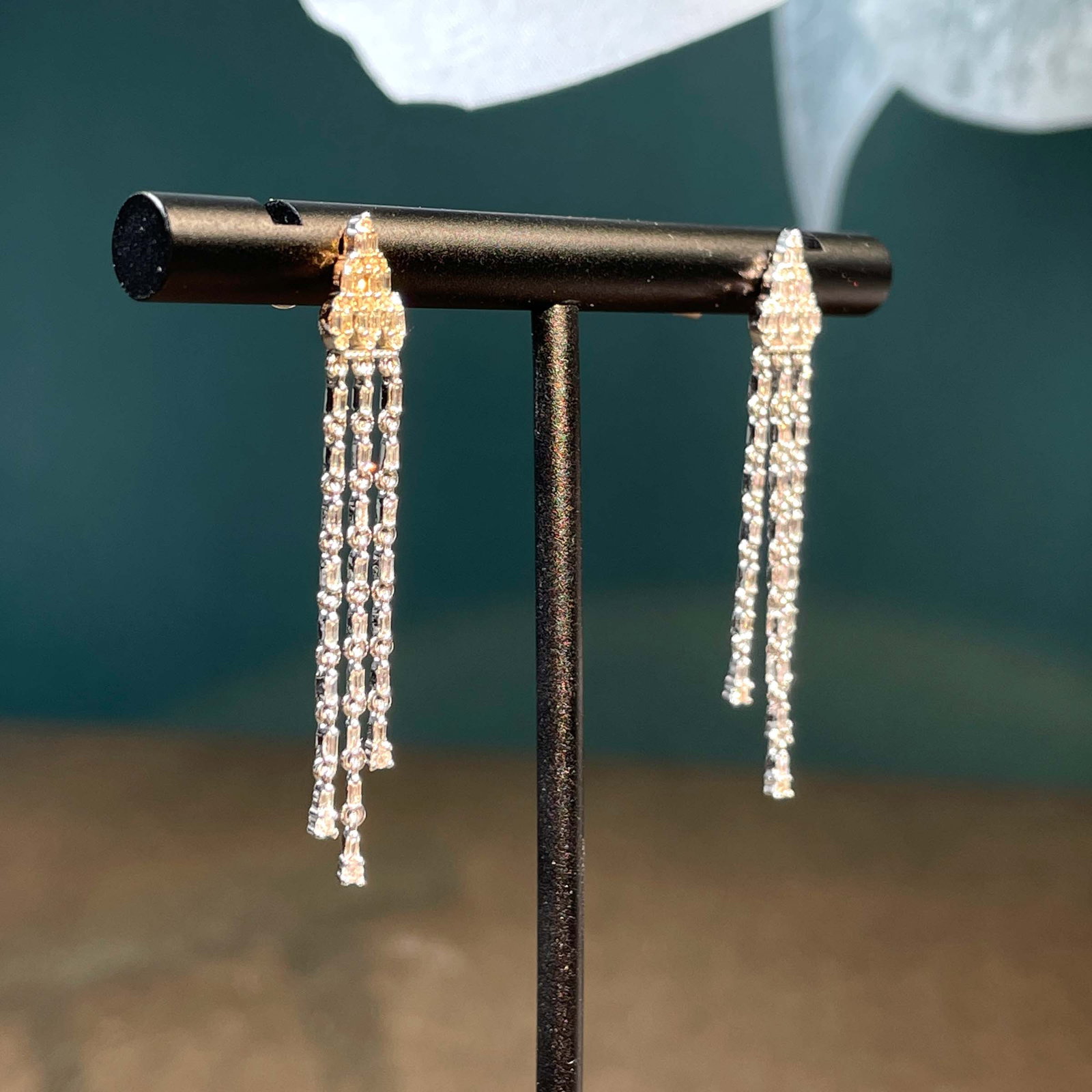 14k Gold 0.58 Ct Natural H Diamond Earrings - 3