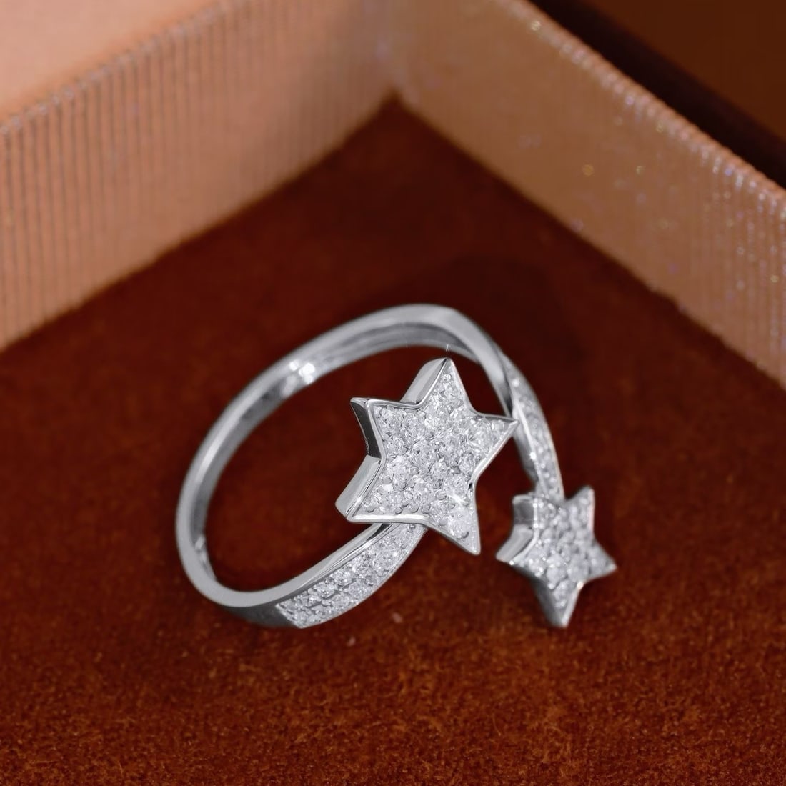 14k Gold 0.56 Ct Natural H Diamond Ring - 6