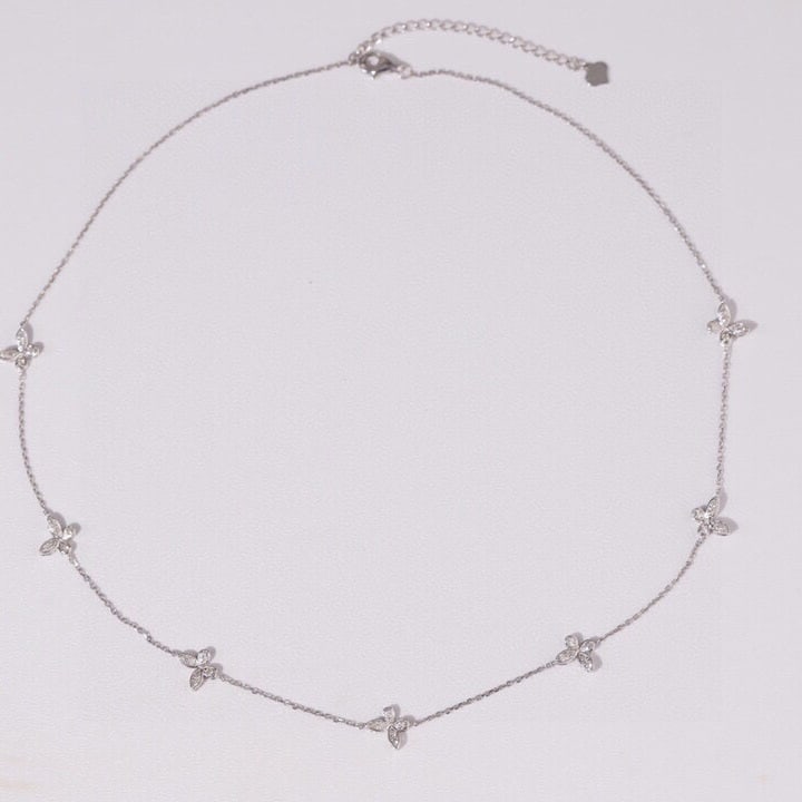 14k Gold 0.4 Ct Natural H Diamond & Butterfly Necklace - 5
