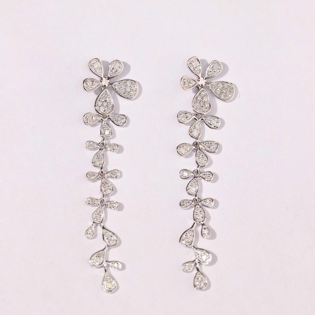 14k Gold 0.4 Ct Natural H Diamond Earrings - 5