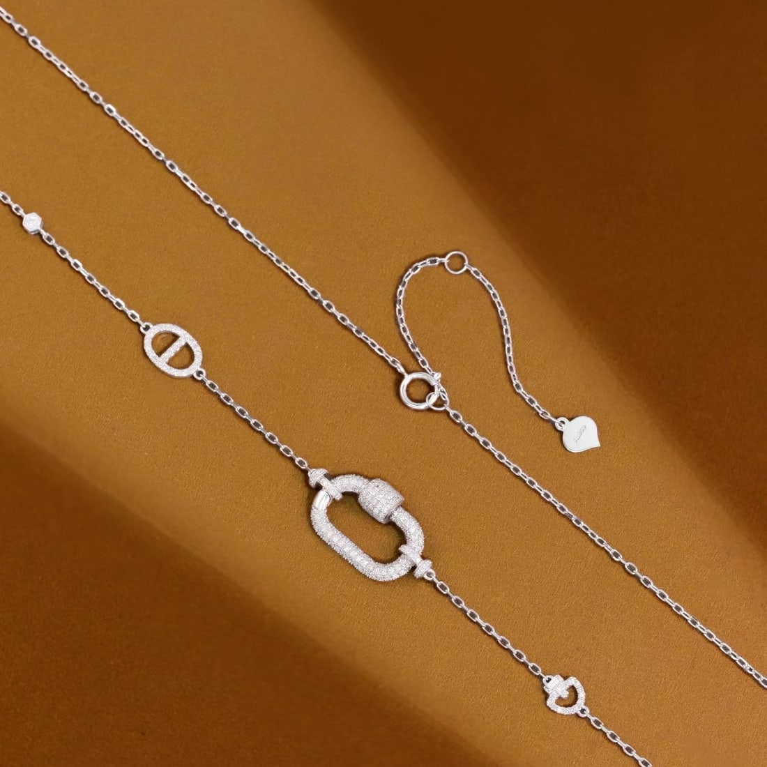 14k Gold 0.8 Ct Natural H Diamond Necklace - 2