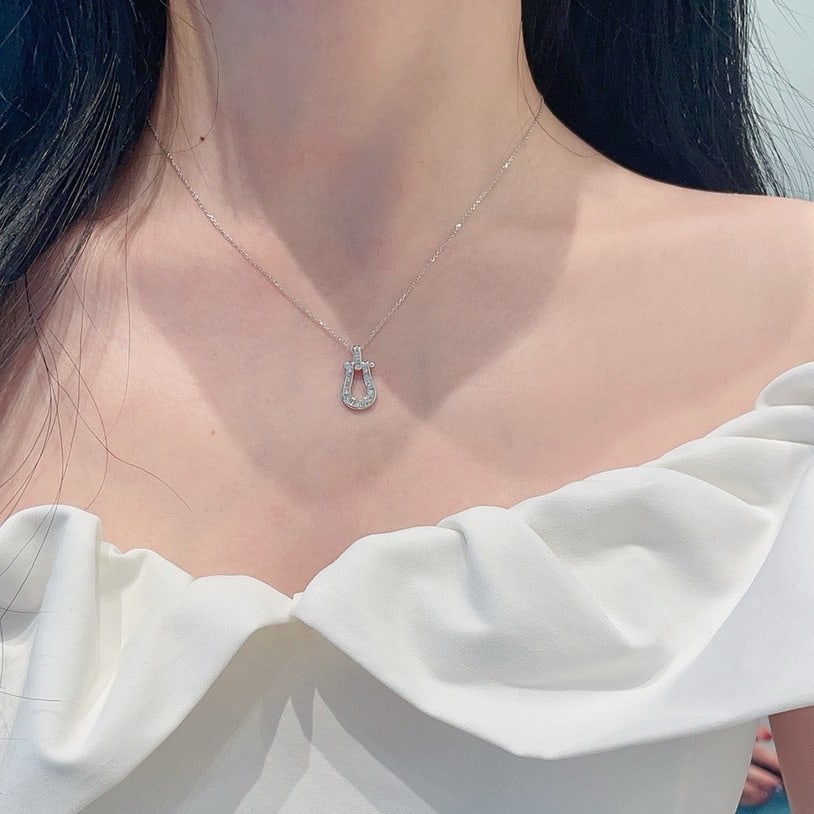 14k Gold 0.20 Ct Natural H Diamond Necklace - 4
