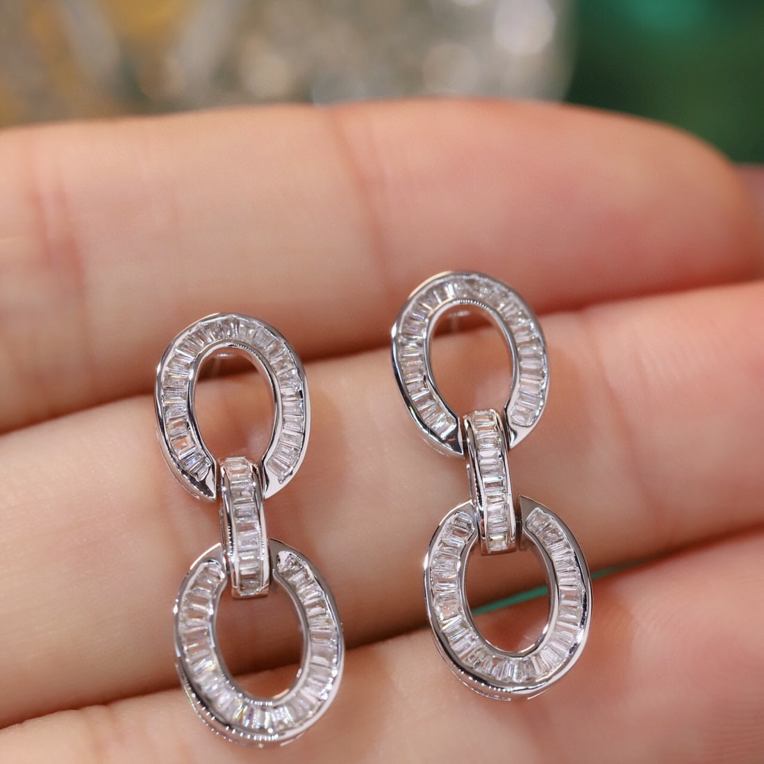 14k Gold 0.7 Ct Natural H Diamond Earrings - 4