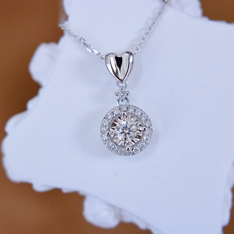 14k Gold 0.22 Ctw Natural H Diamond Pendant( Without Chain ) - 2