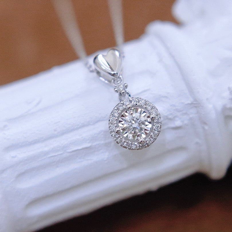 14k Gold 0.22 Ctw Natural H Diamond Pendant( Without Chain ) - 3
