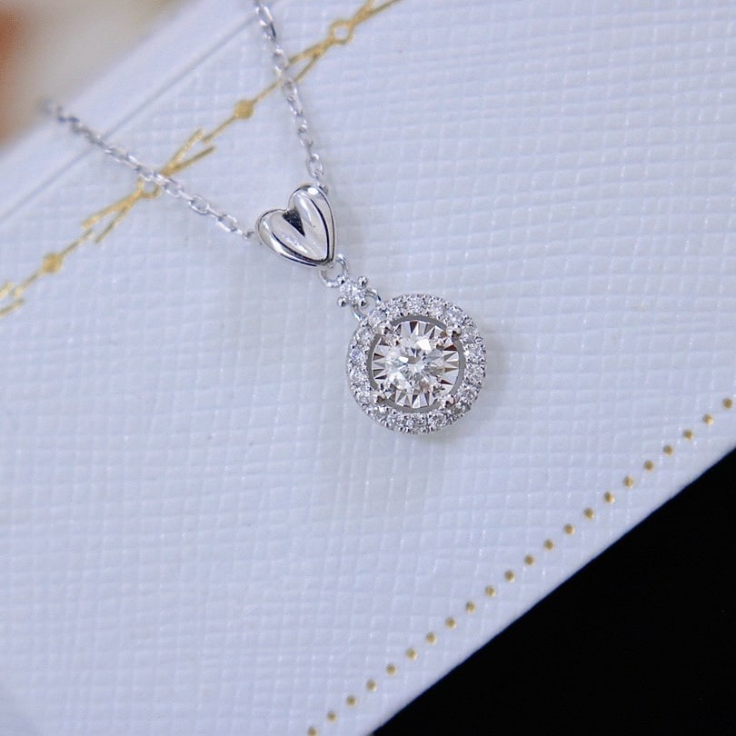14k Gold 0.22 Ctw Natural H Diamond Pendant( Without Chain ) - 4