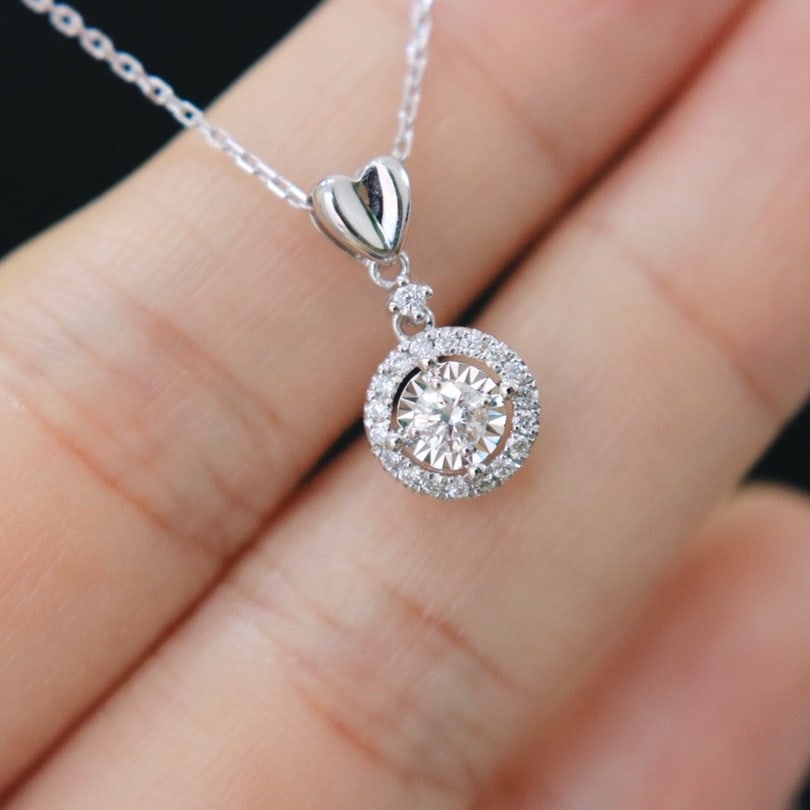 14k Gold 0.22 Ctw Natural H Diamond Pendant( Without Chain ) - 5