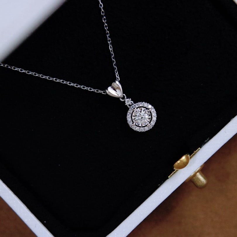 14k Gold 0.22 Ctw Natural H Diamond Pendant( Without Chain ) - 6