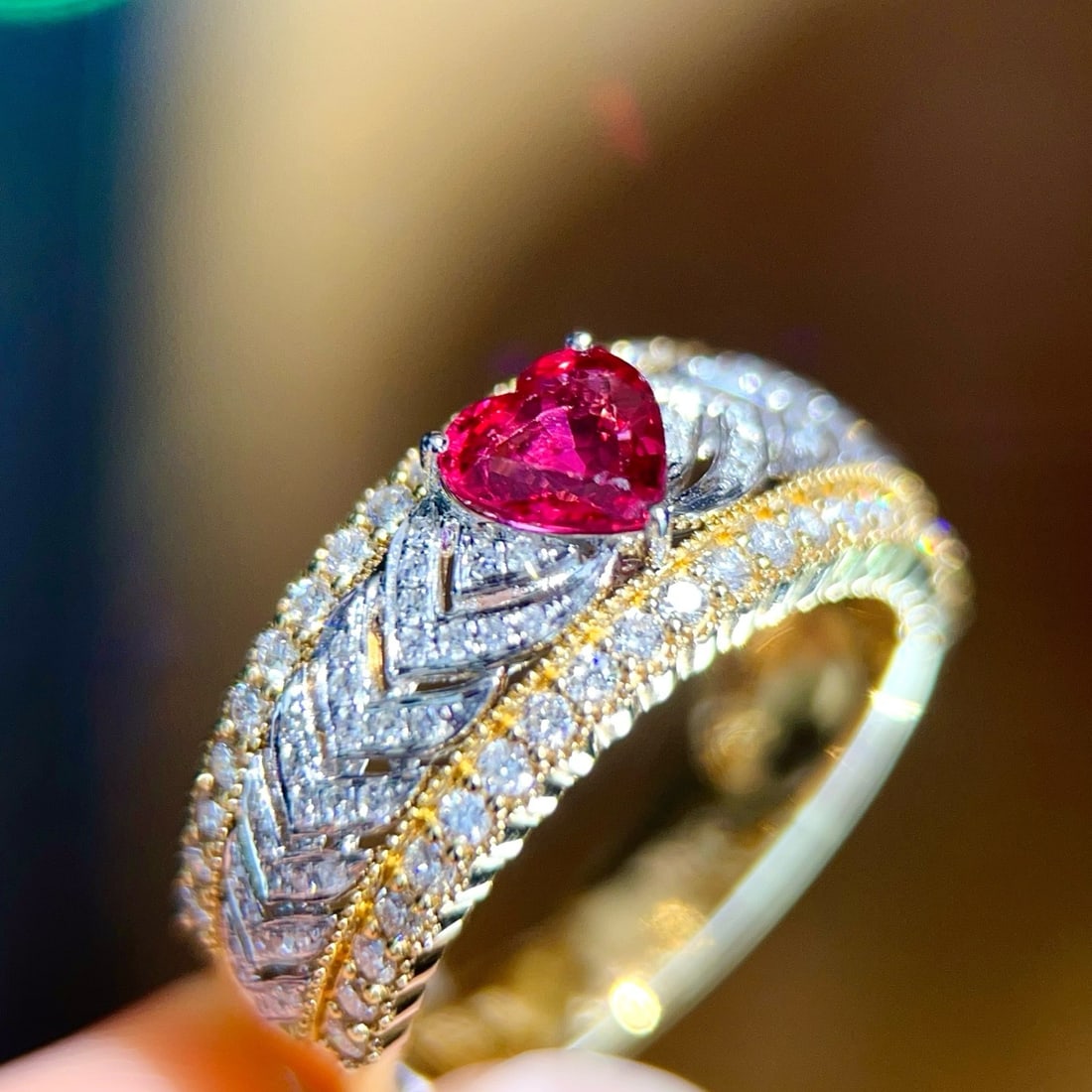 14k Gold 1.09 Ctw Natural Ruby & Diamond Ring - 5