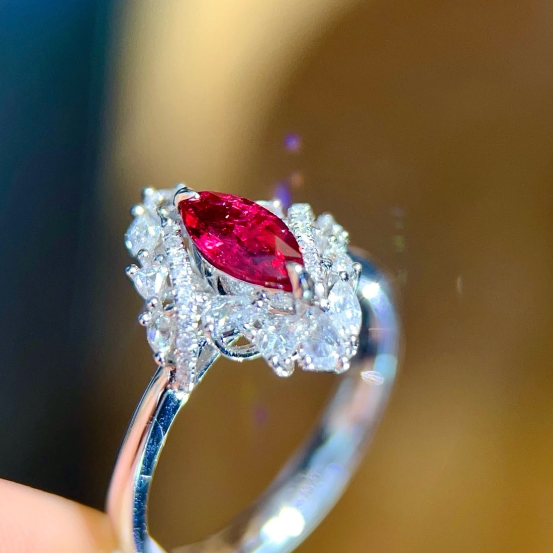 14k Gold 1.11 Ctw Natural Ruby & Diamond Ring - 5