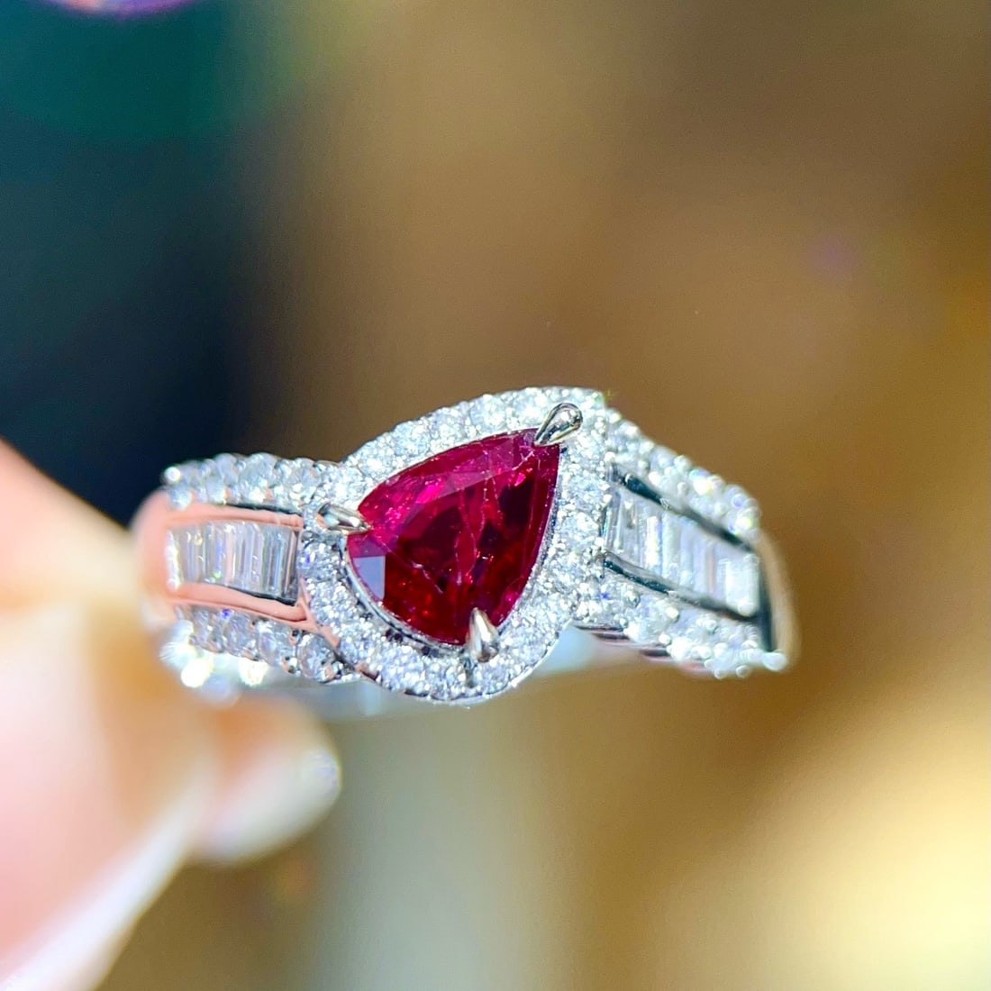 14k Gold 1.37 Ctw Natural Ruby & Diamond Ring - 2