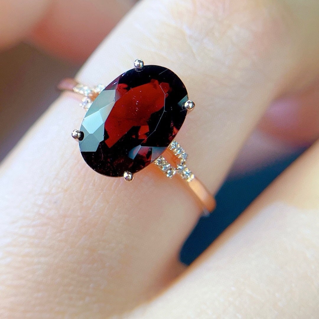 14k Gold 2.55 Ct Natural Tourmaline & Diamond Ring - 3