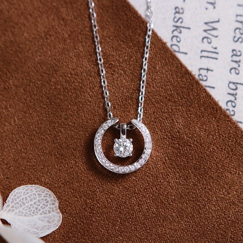 14k Gold 0.18 Ctw Natural H Diamond Pendant( Without Chain ) - 2