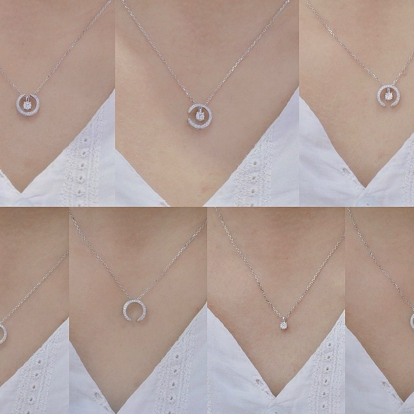 14k Gold 0.18 Ctw Natural H Diamond Pendant( Without Chain ) - 5
