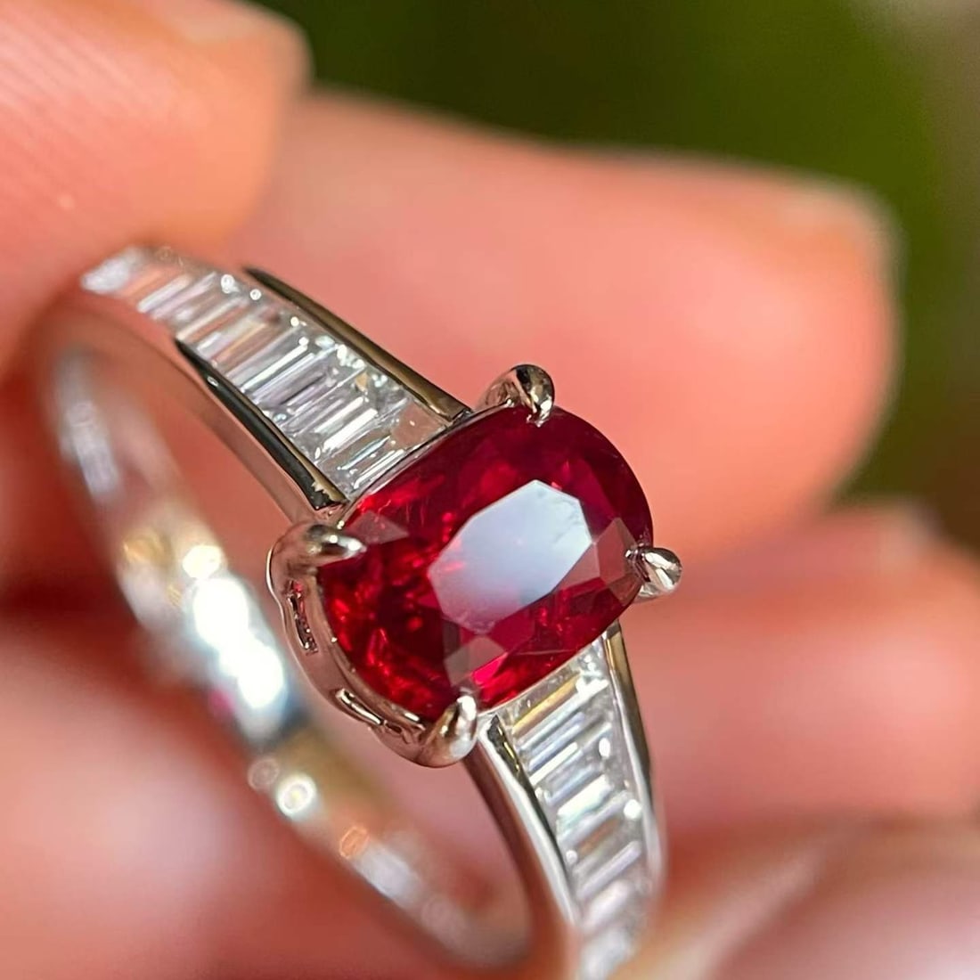 14k Gold 1.36 Ctw Natural Ruby & Diamond Ring - 2
