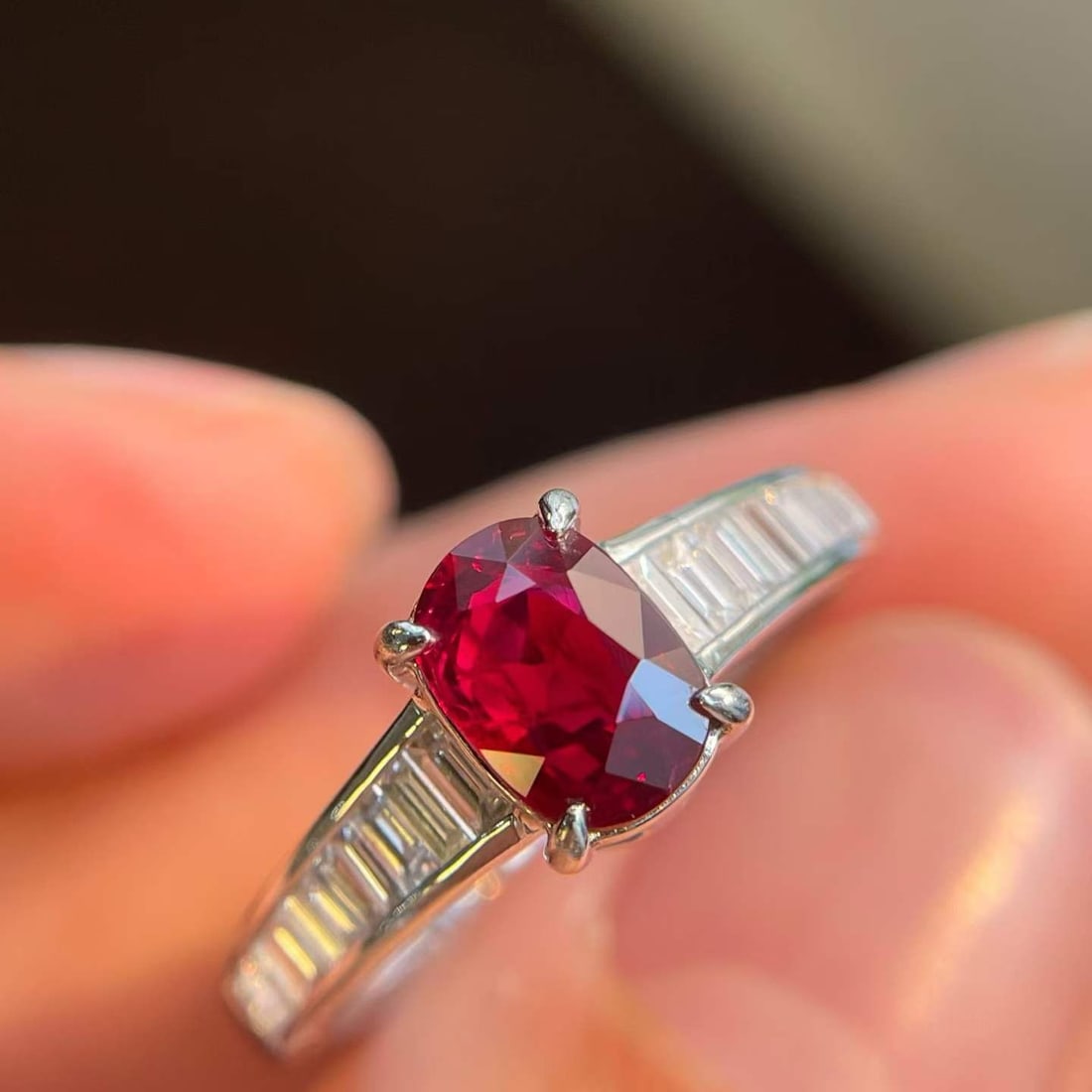 14k Gold 1.36 Ctw Natural Ruby & Diamond Ring - 3